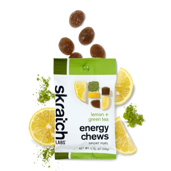 Skratch Energy Chews Sport Fuel, matcha+lemon, 50g