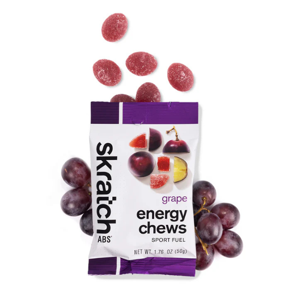 Skratch Energy Chews Sport Fuel, Grape, 50g