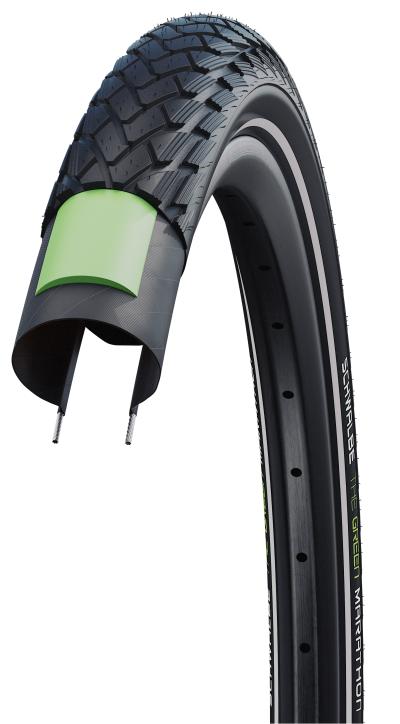 Schwalbe Pneu Green Marathon 700x32C GG Starr mit Reflexstreifen black  Produktbild 3