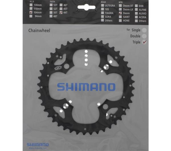 Shimano Kettenblatt DEORE FC-M530 44 Z&auml;hne schwarz 