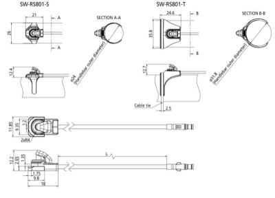 Shimano Schalter DURA-ACE SW-RS801 Di2 Paar T-Typ inkl. Kabel 260 mm  Produktbild 1